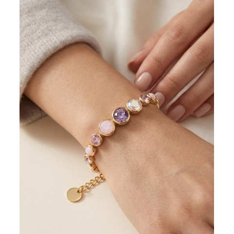 Bracciale Iris: Eleganza con Cristalli Colorati