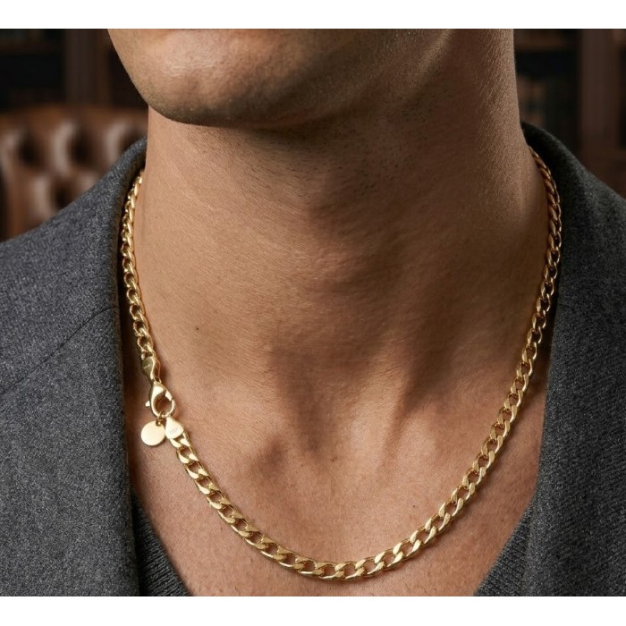 Collana Uomo Oro Giallo 18K Maglia Grumetta