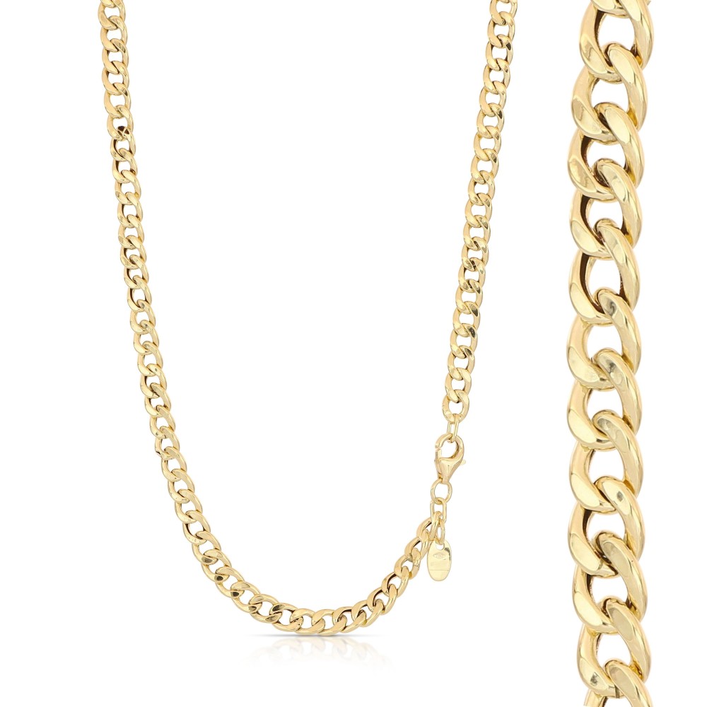 Collana Uomo Oro Giallo 18K Maglia Grumetta
