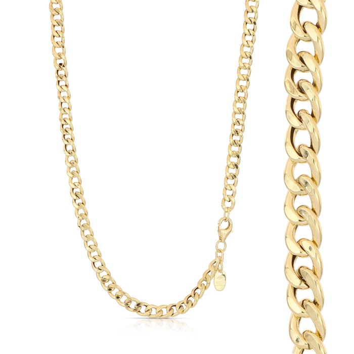 Collana Uomo Oro Giallo 18K Maglia Grumetta
