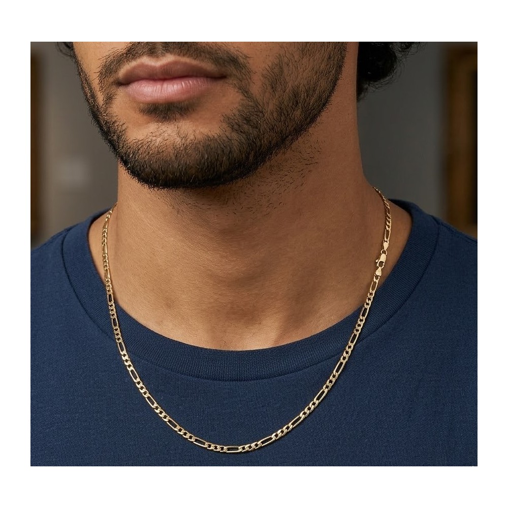 Collana 3+1 in Oro Giallo 18 carati catena classica