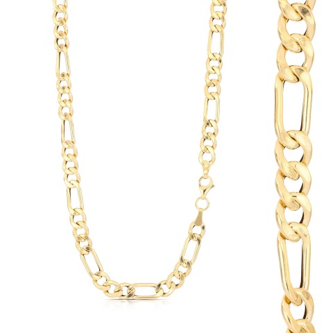 Collana 3+1 in Oro Giallo 18 carati catena classica