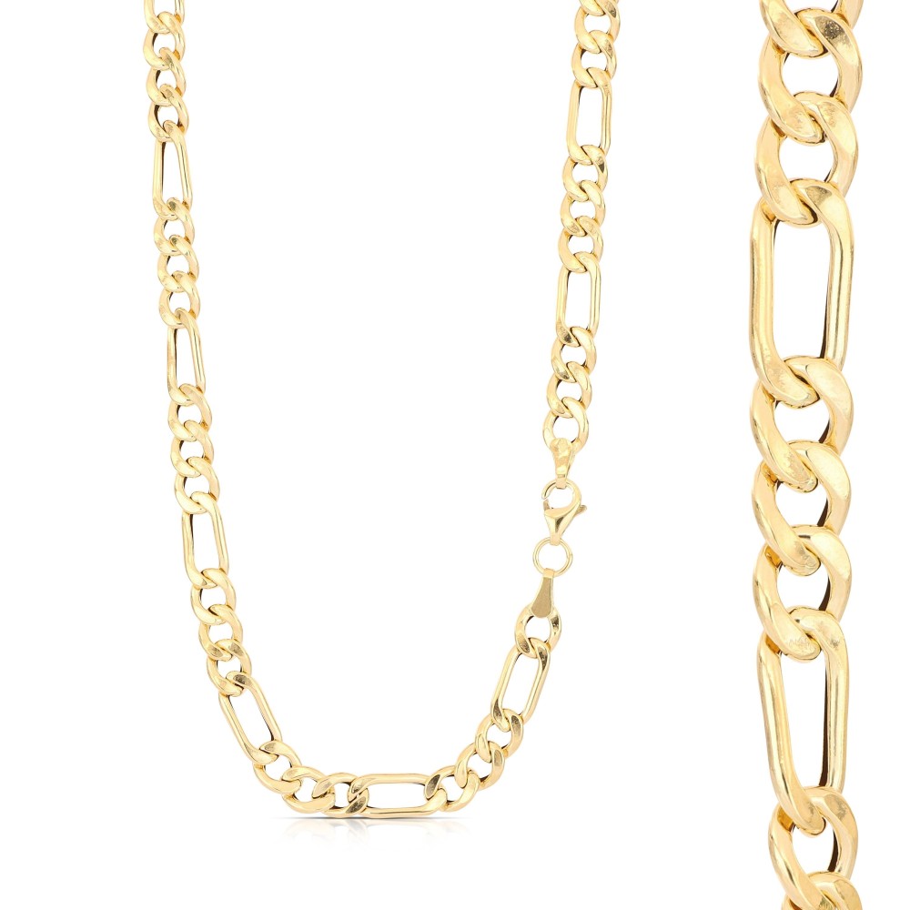 Collana 3+1 in Oro Giallo 18 carati catena classica