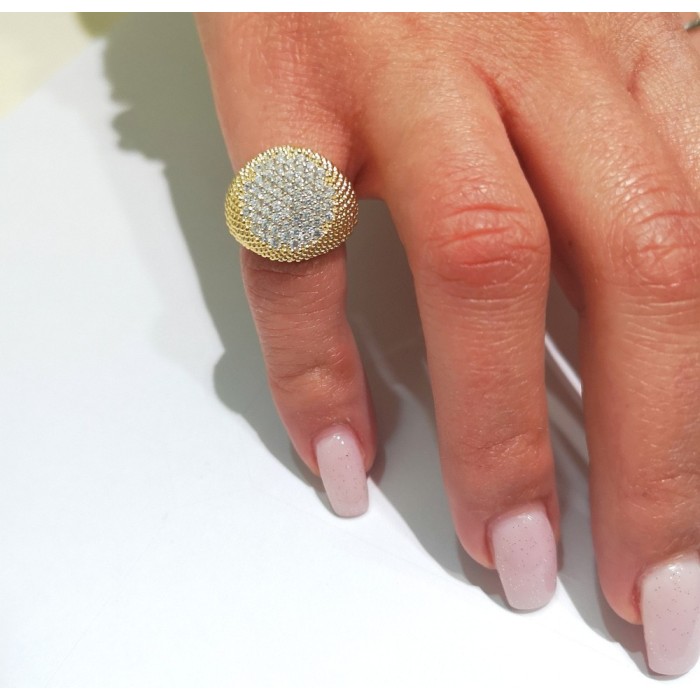 Anello Chevalier Pavè Giulia argento 925% da mignolo