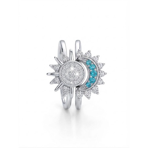 Anelli Migliori Amiche Sole e Luna in Acciaio | Set Coppia