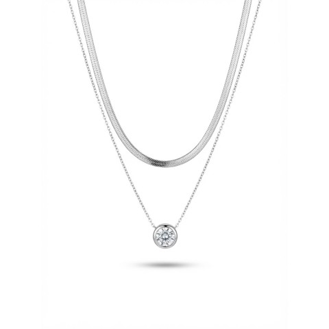 Collana Doppia Snake & Punto Luce