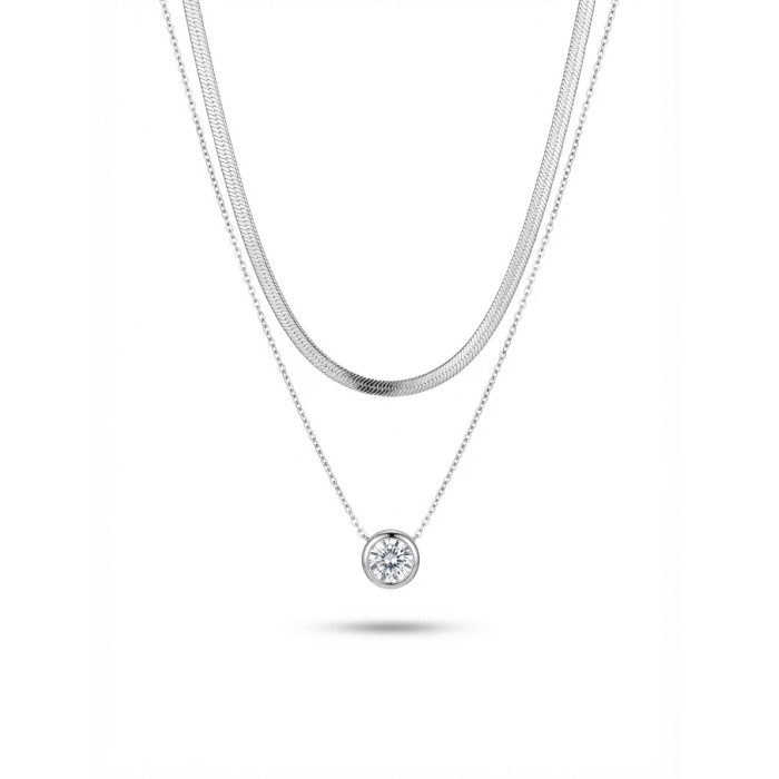 Collana Doppia Snake & Punto Luce