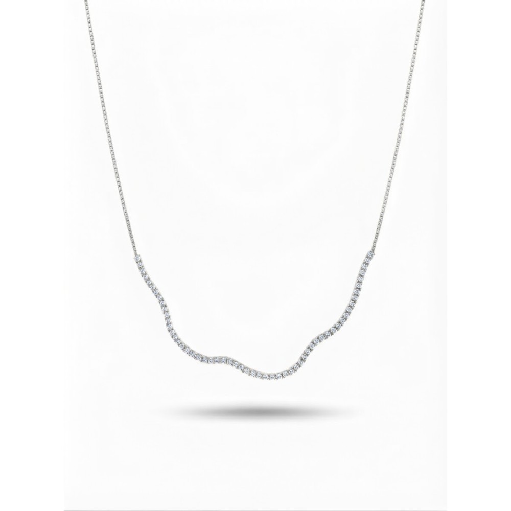 Collana Onda Pavé