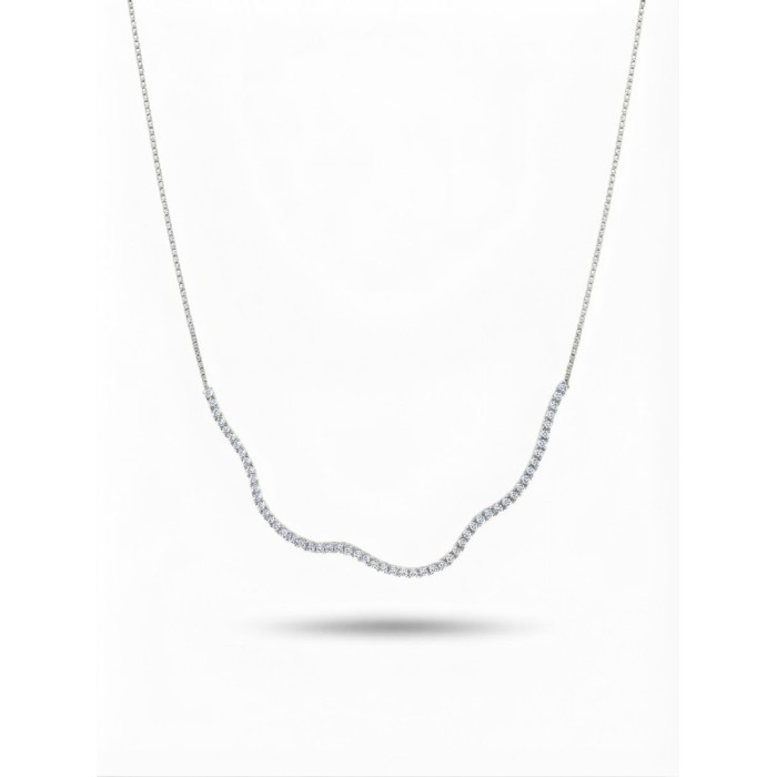 Collana Onda Pavé
