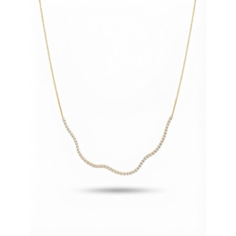 Collana Onda Pavé