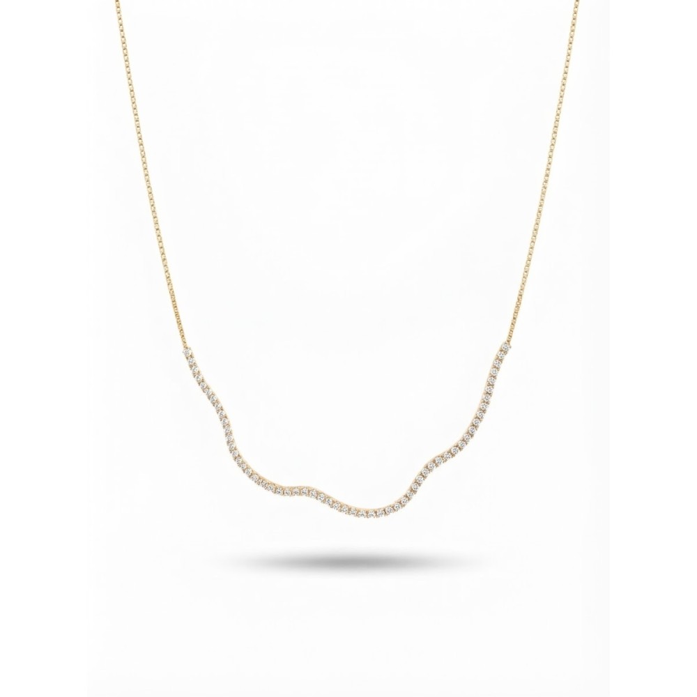 Collana Onda Pavé