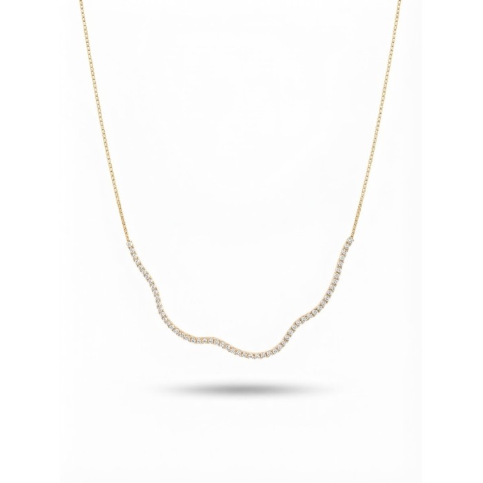 Collana Onda Pavé