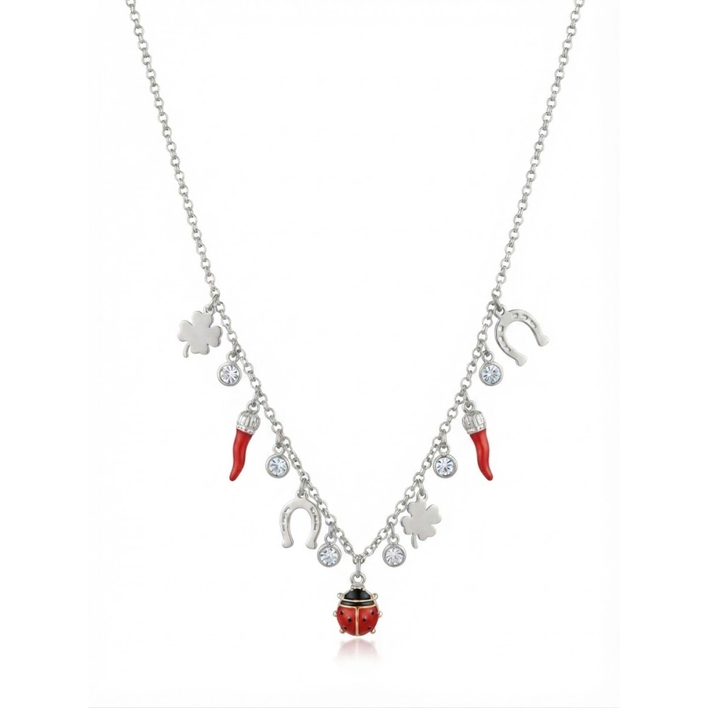 Collana Multicharm Coccinella e Cornetti