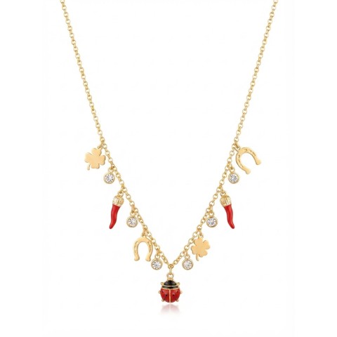 Collana Multicharm Coccinella e Cornetti