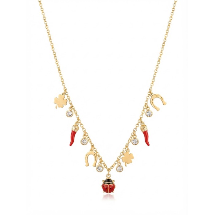 Collana Multicharm Coccinella e Cornetti