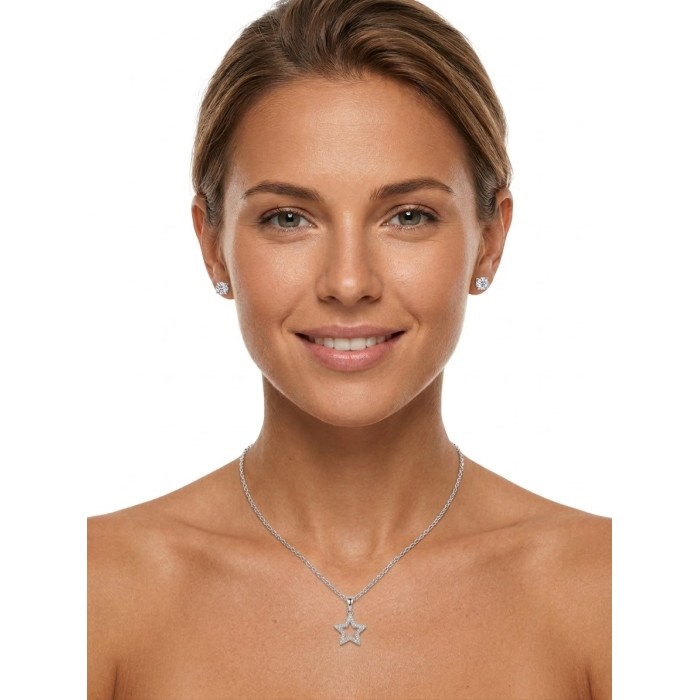 Set Collana Stella ed Orecchini Punto Luce