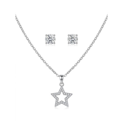 Set Collana Stella ed Orecchini Punto Luce