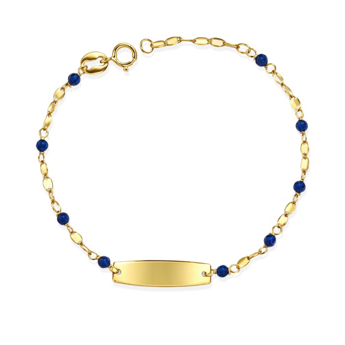 Bracciale Baby con Corallini  in Oro CON TARGHETTA Incisione Omaggio