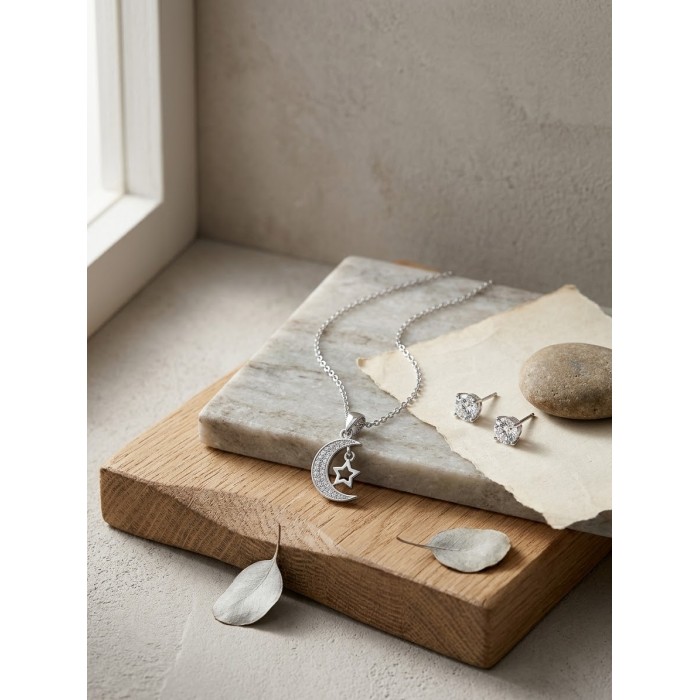 Set Collana Luna&Stella ed Orecchini Punto Luce