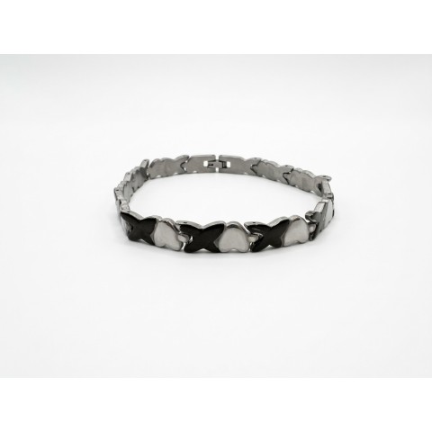 Bracciale uomo Dual Core in acciaio con design geometrico bicolore – Doni Preziosi