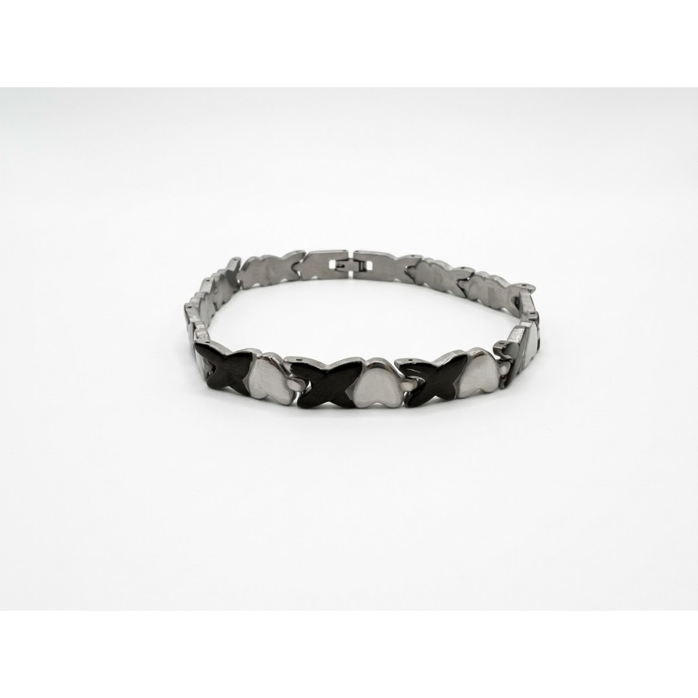Bracciale uomo Dual Core in acciaio con design geometrico bicolore – Doni Preziosi