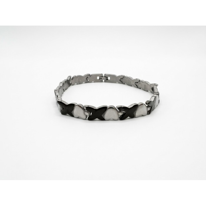 Bracciale uomo Dual Core in acciaio con design geometrico bicolore – Doni Preziosi