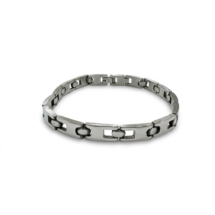 Bracciale uomo Dual Core in acciaio bicolore con design geometrico – Doni Preziosi