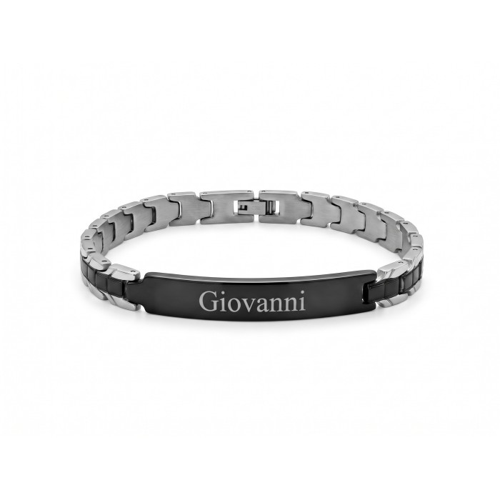 Bracciale Uomo Black Personalizzabile | Doni Preziosi